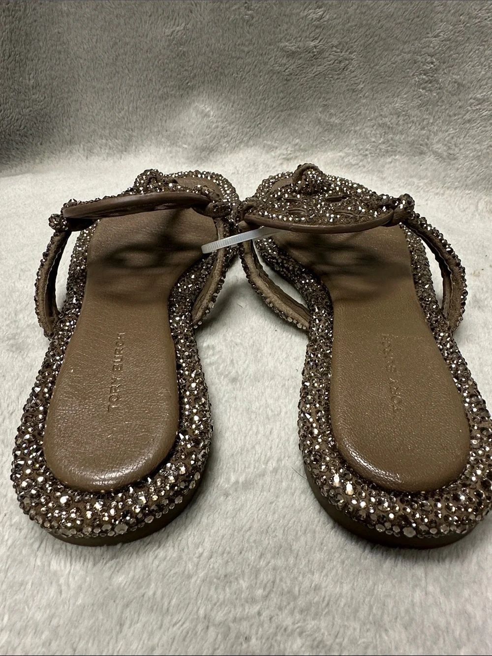 Tory Burch Miller Knotted Pavé Thong Sandals Size 6
